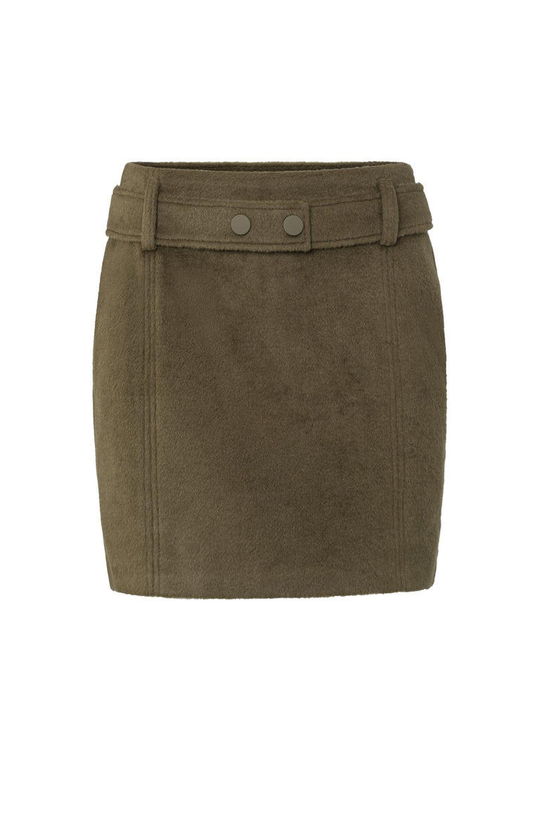 SOFT MINI SKIRT W BELT AND SNAP BUTTONS