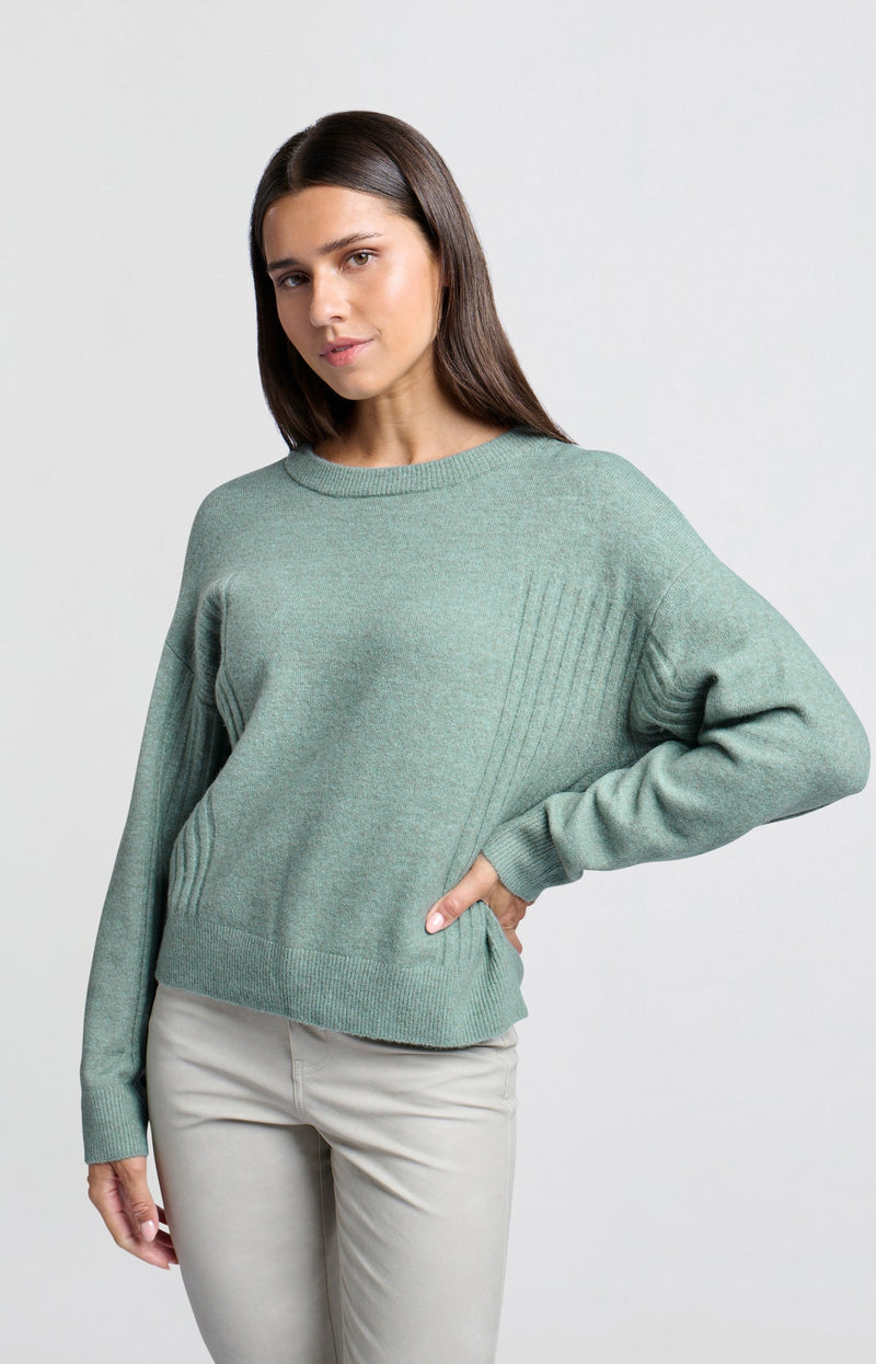 SWEATER WITH RIB DETAIL