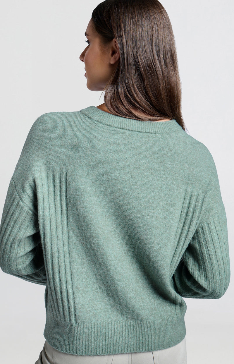 SWEATER WITH RIB DETAIL