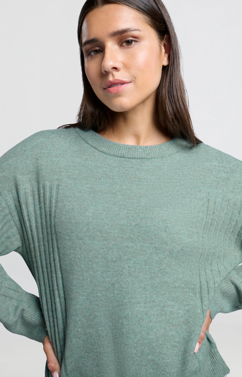 SWEATER WITH RIB DETAIL