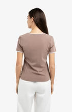 T-SHIRT W/ CONTRAST BINDING
