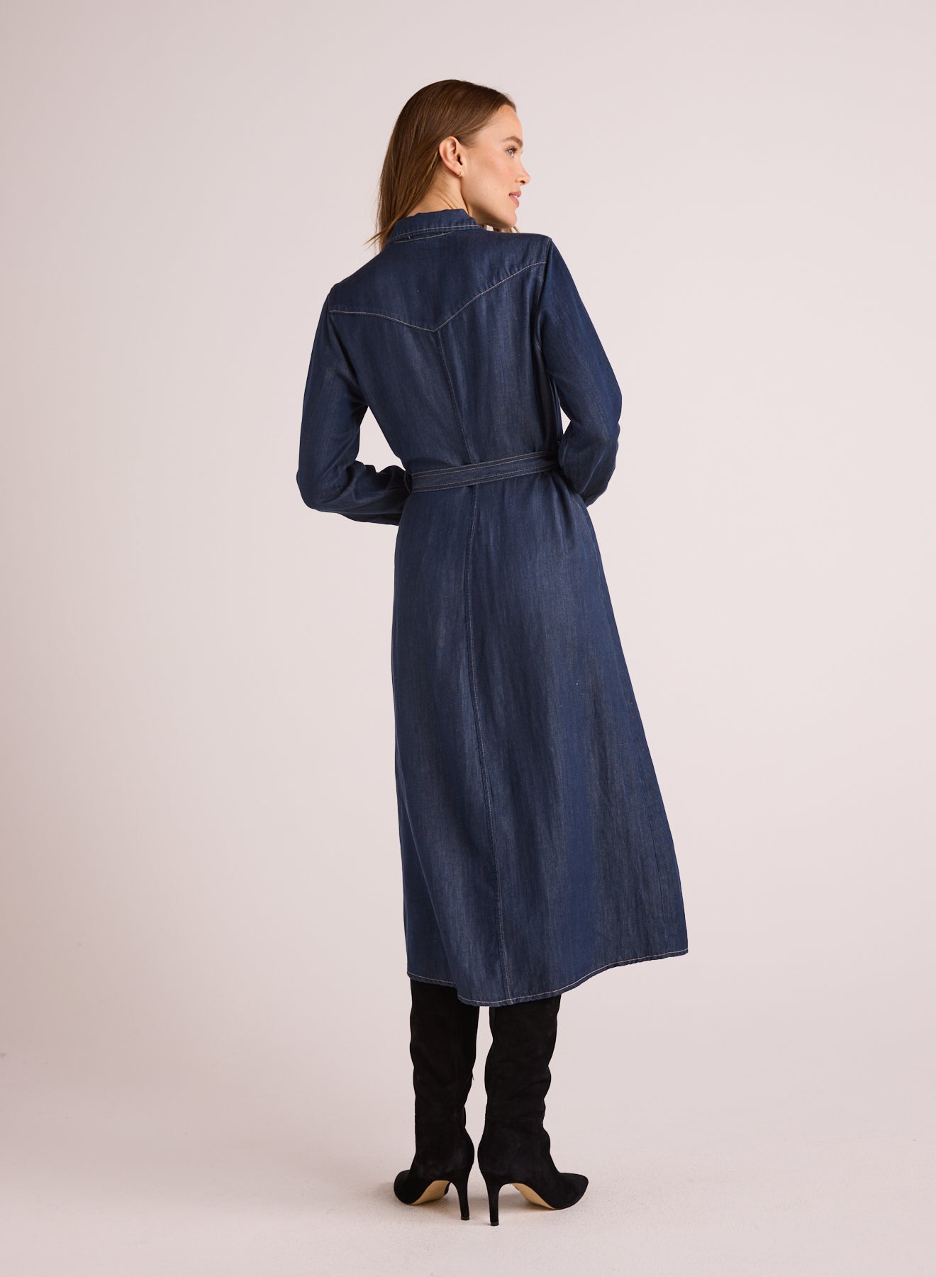 WESTERN YOKE MIDI DRESS