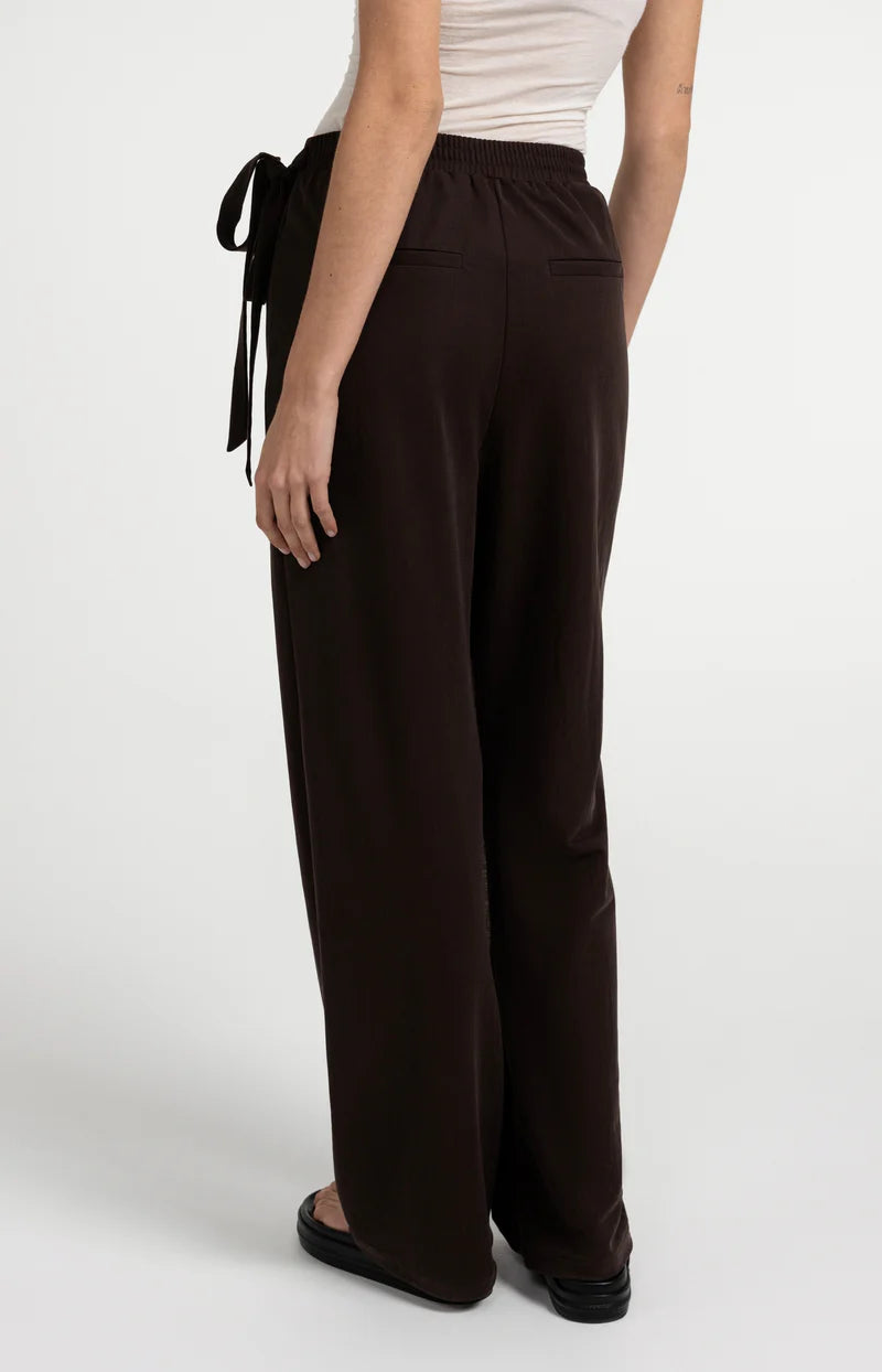 WIDE LEG JERSEY TROUSERS W WRAP EFFECT