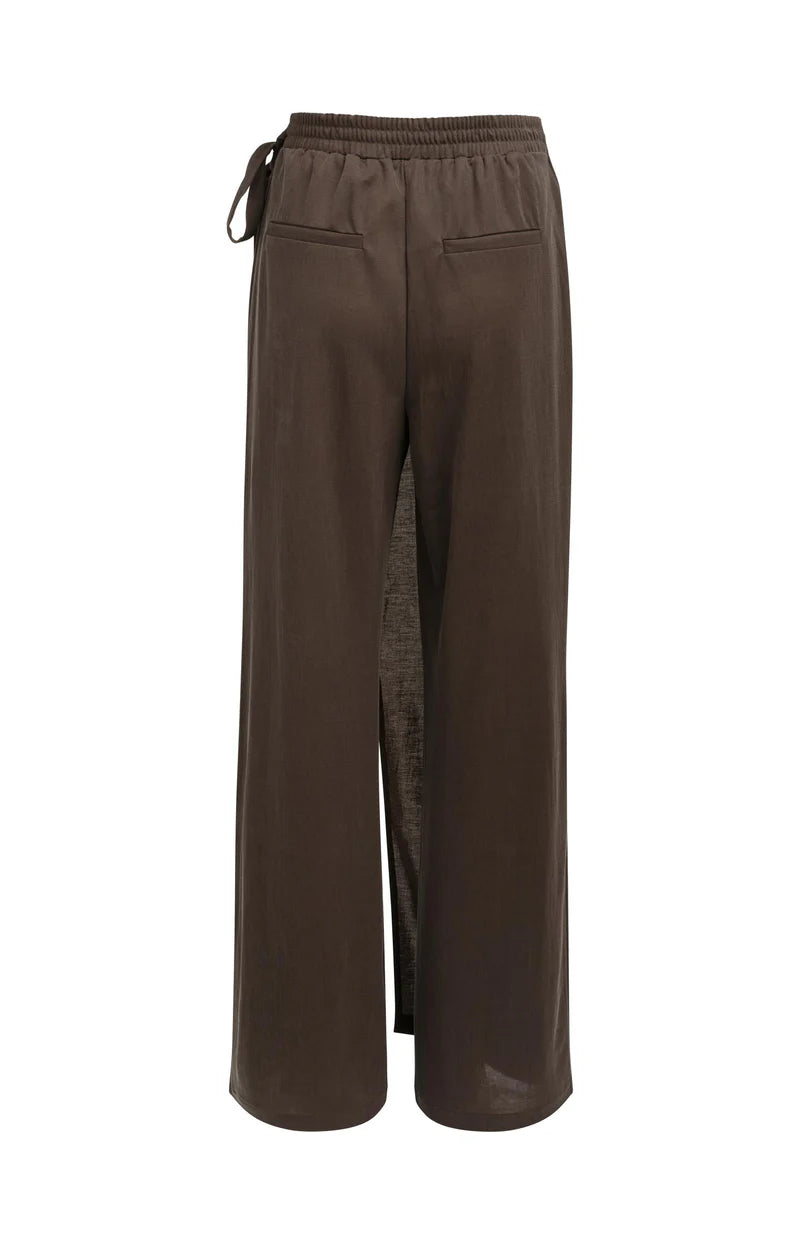 WIDE LEG JERSEY TROUSERS W WRAP EFFECT