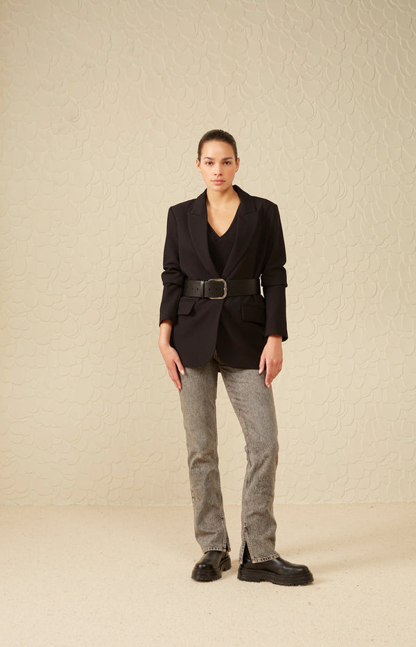 WOVEN OVERSIZED BLAZER