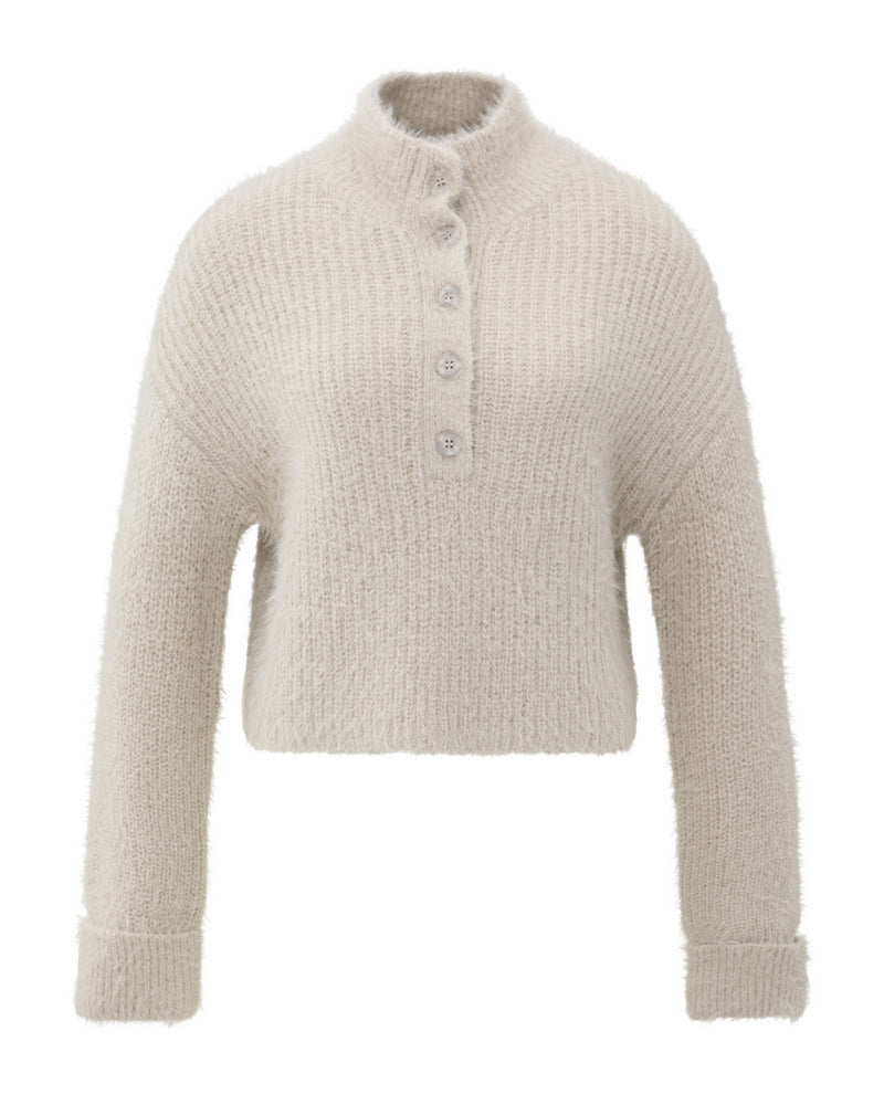 FURRY SWEATER W/ COLLAR