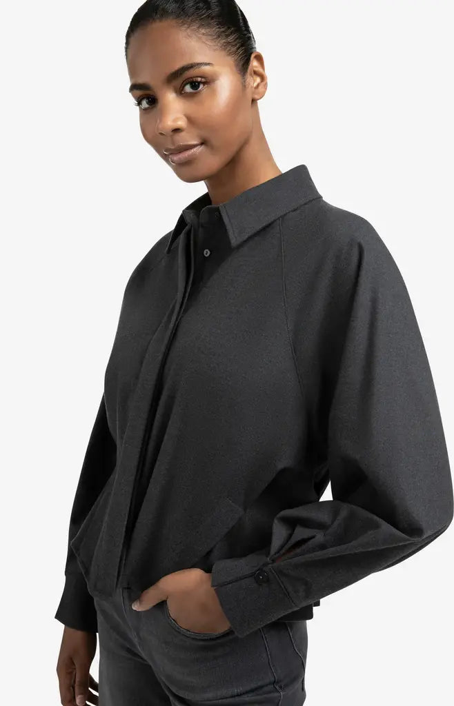 BATWING BLOUSE WITH BACK PLEAT