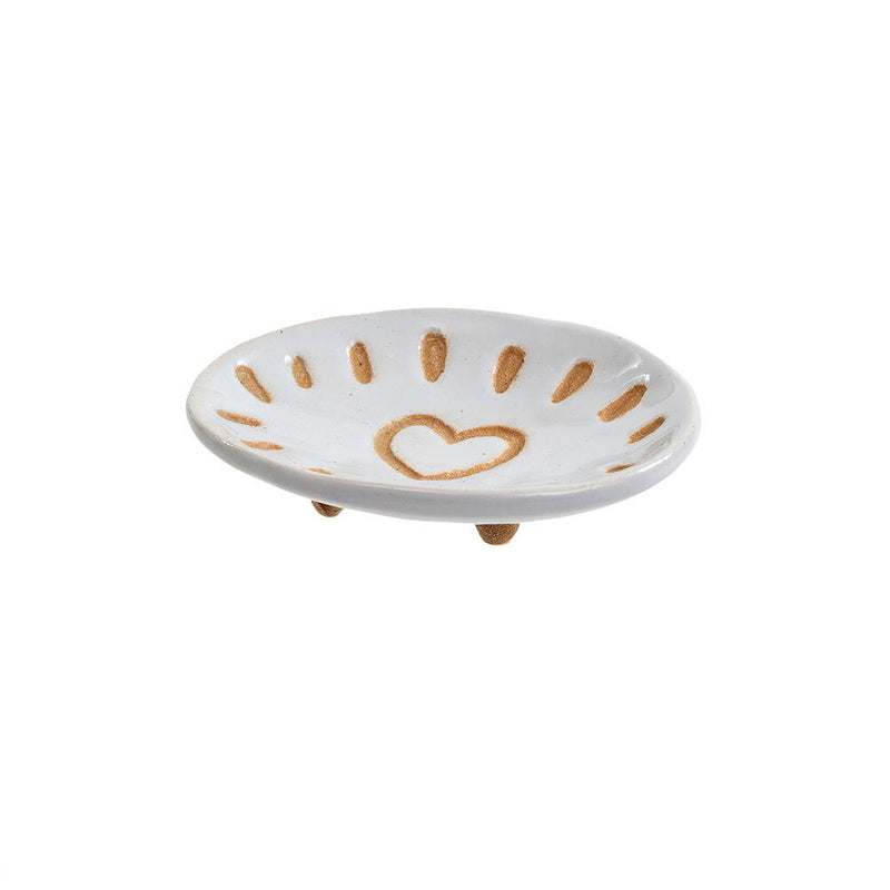 FOOTED HEART DISH SMALL