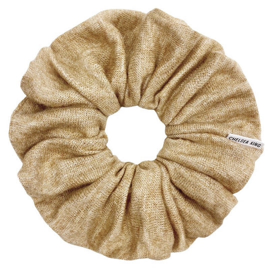 CASHMERE TAN SCRUNCHIE - OVERSIZED